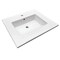 Fauceture Continental 25"x22" Ceramic Vanity Top W/ Integrated Basin 1H, White LBT252271 - alternate 2
